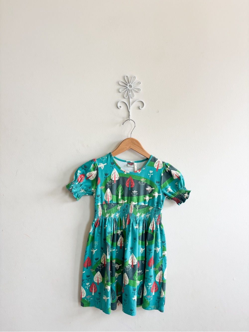 Matilda Jane Character Counts Girls Teal Forest Print Dress